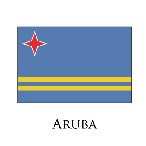 Aruba flag logo cricut iron on